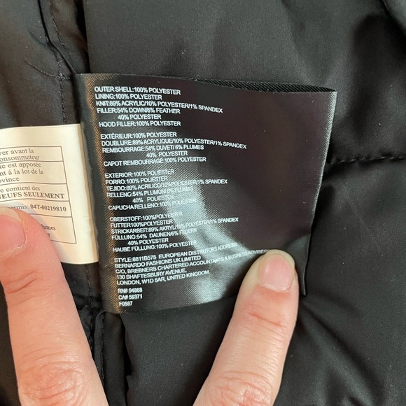 Black Bernardo Packable Down Long Coat - Picture 6 of 12